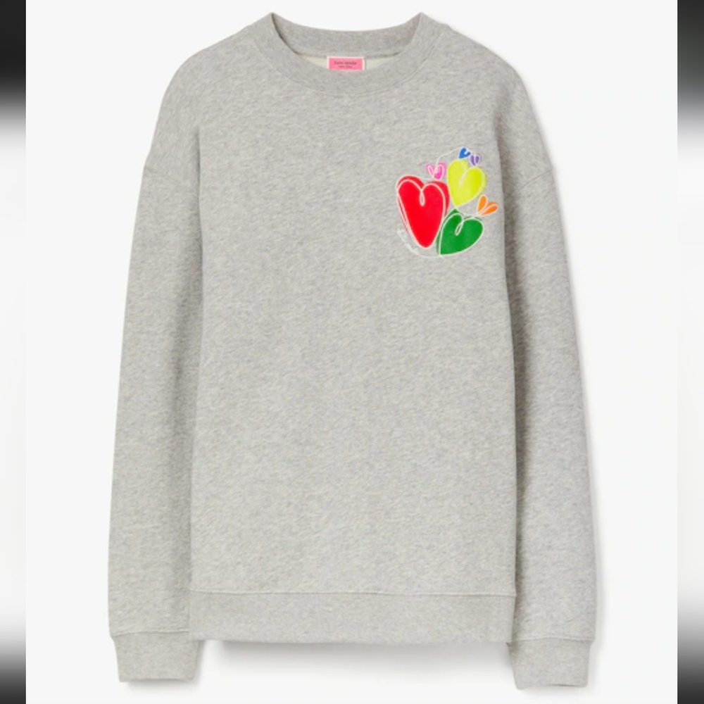 Kate Spade rainbow hearts sweatshirt M